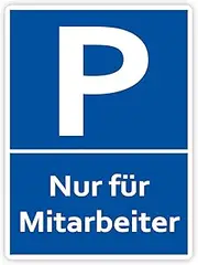 XXL Mitarbeiter Parking Sign, 30 x 40 cm, Made From Sturdy PVC Hard Foam Board, 5 mm, With UV Protection STROBO