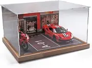 Alloy Car Model Toy Display Stand 1:24 Simulation Parking Lot Street Scene Model Garage Scene Car Storage Display Box Desktop Ornaments Car Garage Protection Collectibles