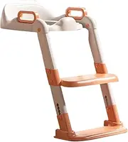 Toilet Training Ladder Seat - Potty Training Seat with Step Stool, Soft Padded Chair | Toddler Toilet Seats for Kids, Non Slip Feet and Handles, Comfortable Child Potty Chair for Boys, Girls