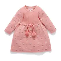 在飛比找momo購物網優惠-【Purebaby】澳洲有機棉 女童針織洋裝(女童 有機棉 