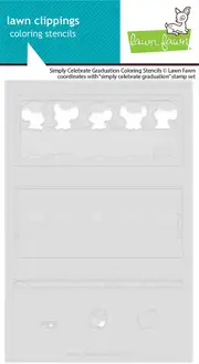 Lawn Fawn Simply Celebrate Graduation Coloring Stencils