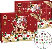 Christmas Advent Calendar 2024 Party Favours for Kids, 24 Days Christmas Countdown Calendar Toy for Boys Girls, Xmas Party Bag Fillers Carnival Treasure Classroom Prizes