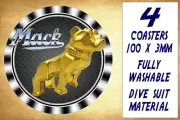 4 x MACK TRUCK, GOLDEN BULLDOG - DRINK COASTERS