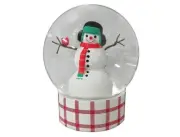 Snowman w/ Cardinal Bird Water Globe Toymaker Wondershop Snowglobe Holiday Xmas