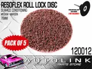 RESOFLEX 76mm ROLL-LOCK DISC ( MEDIUM MAROON ) SURFACE CONDITIONING (x5)