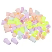 Bell End Stopper, 100 Pack Cord Rope Lock for Drawstring Bag, Multicolored