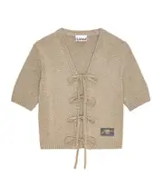 Ganni Future Short Sleeve Cardigan S,XS,M dark olive