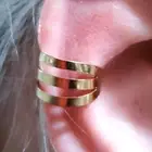 Ear Cuff Triband Helix Ear Cuff Gold Plated 3 Banded Triple Band Body Jewellery