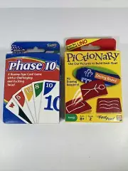 NEW Phase 10 and Pictionary Card Family Game Night Fast Fun No Draw Tradition