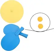 1Set Home Table Tennis Training Kit Elastic Shaft Pong Racket with Paddles Practice Balls for Adults for Skill Development and Fun