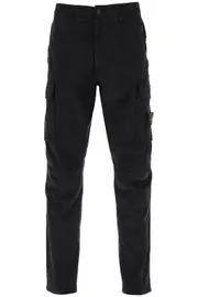 [STONE ISLAND] STONE ISLAND cargo twill stretch-tc pants 32 Black