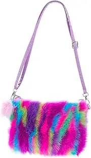 [Generic] Plush Crossbody Bag Lightweight Shoulder Pouch for Cute Coin Storage and Change Bag Strap for Parties and Daily Use