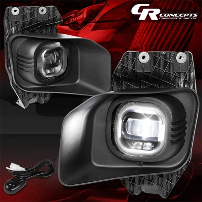 CLEAR LED PROJECTOR FOG LIGHT+ SWITCH FOR 2011-2016 FORD F250-550 SUPER DUTY (for: Ford)