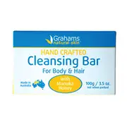GRAHAMS NATURAL ALTERNATIVES Grahams Natural Cleansing Bar For Body & Hair with Manuka Honey 100g