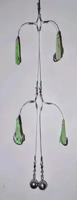 Deep Drop Halibut Rig Glow Skirt 16/0 Stainless Steel Circle Hook 1Lb Cannonball