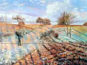 Landscape Ceramic Mural Village French Backsplash Bath Tile Decor #224