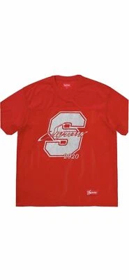 NWT MEN'S SUPREME RED GLITTER FOOTBALL TOP SIZE MEDIUM