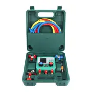 Digital Refrigerant Manifold Gauge Kit HVAC Dual Pressure Leak Test 0-6000 Kрa