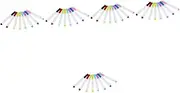 jojofuny 5sets Dry Erase Markers Vibrant Erasable Markers for Classroom Whiteboard Includes for Drawing and Writing Activities 8pcs*5