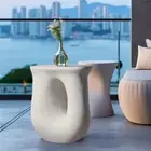 Geometric Side Table Sofa End Table Desk Waterproof Concrete Stool Stand Outdoor