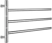 Towel rack Heated Towel Rail, Black Towel Warmer for Bathroom, Electric Heated Towel Rail Radiator with 4 Round Bars, Wall Mounted Stainless Steel Towel Dryer, Safe and Common Plug