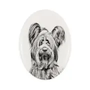 Skye Terrier tombstone with a picture of a dog Art-Dog