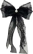 DimyFew Curtain Holder, Curtain Tieback, Curtain Accessories, Bow Decoration, for Home, Living Room, Bedroom, Black, as described