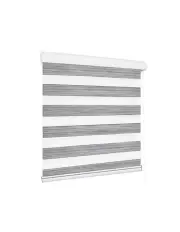 [Marlow] Blackout Zebra Roller Blind Curtains 180x210cm in Grey
