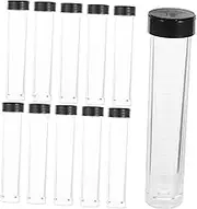 Alipis 10Pcs Transparent Portable Storage Tubes with Lids Reusable Plastic Storage Containers for Jewelry Beads and Items Practical and Sturdy Design for Home Organization