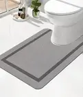 Bathroom Mat Rugs U-Shaped 24x17, Ultra Thin Magic Mat Bathroom Rug Non Slip ...
