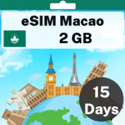 eSIM Macao - 2 GB - 15 Days - Travel eSIM | QR code activation