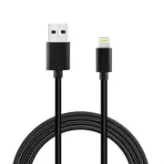 Reiko 3.3Ft PVC Material 8 Pin USB 2.0 Data Cable in Black & Simple Packaging |