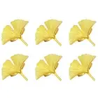 Napkin Rings Set of 6,Ginkgo Leaf Napkin Rings Wedding Gold Napkin Buckle8981