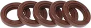 X AUTOHAUX Universal Oil Seal TC Double Lip W Steel Spring Seal Ring Rotary Shaft Seal 17x26x5mm High Pressure FKM Rubber Brown 5 Pcs
