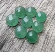 [WHOLESALE] NATURAL GREEN STRAWBERRY QUARTZ CABOCHON ROUND SHAPE LOOSE GEMSTONE