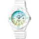 【CASIO 卡西歐】學生錶 迷你運動風指針手錶-彩色x白 考試手錶(LRW-200H-2E2VDR)