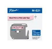 Brother ME21 P-Touch M Non-Laminated Tape - 3/8" Width - Pink - Non-laminated