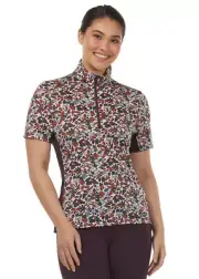 Kerrits Breeze Ice Fil Short Sleeve Shirt Print - Terracotta Springtime