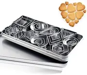 30Pcs Mini Cookie Cutters Set - Heart, Star, Flower, Round, Square, Hexagon, Oval, Diamond Shapes - Polymer Clay Cutters for Kids - Geometric Biscuit & Fruit Cutter Kit