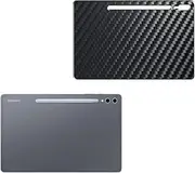 Puccy 2 Pack Back Protector Film, compatible with Samsung Galaxy Tab S10+ Plus 12.4" Tablet Black Carbon Fiber Guard Cover Skin （ Not Tempered Glass Front Screen Protectors ）