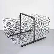 Double Sided Wire Art Drying Rack, Flexible Shelves Desktop Artwork Storage Display Rack for Classroom Painting Craft A3 Paper/20 Shelves