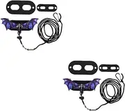 BESPORTBLE 2 Sets Little Pet Bat Strap Reptile Pet Leash Gecko Harness and Leash Lizard Traction Belt Lizard Harness Kit Decorative Reptile Rope Animal Outdoor Reptile Leash Purple Cloth
