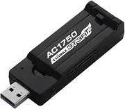 EDIMAX Wi-Fi Adapter : Wi-Fi 5 AC1750 Dual-Band USB3.0 Adapter with Adjustable Foldaway Antenna for Optimum High-Performance, Supports Windows MacOS and Linux, Black; EW-7833UAC