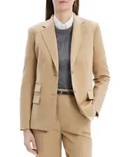 Theory Sleek Flannel Two Button Blazer
