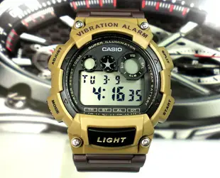 經緯度鐘錶 CASIO手錶專賣店 100米防水 酷似G-SHOCK 震動鬧鈴 型男最愛W-735H-5A