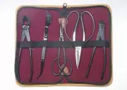 Kaneshin Bonsai Tool Set 174 5pcs Scissors Tweezers Cutter for Small-Medium