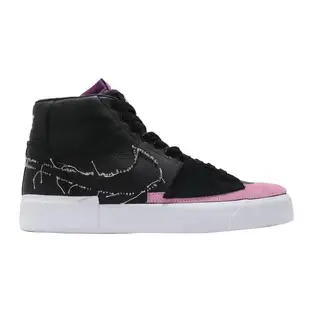 Nike 滑板鞋 Zoom Blazer Mid 男女鞋 SB 基本款 簡約 氣墊 舒適 情侶穿搭 黑 粉 DA2189002 [ACS 跨運動]