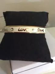 $52 Brighton Lotta Love Bangle Cream/Gold