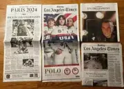 LOS ANGELES TIMES AUG 11 2024 USA GOLD MEDAL WIN BASKETBALL STEPH CURRY LEBRON