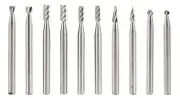 1/8" Mini Shank High Speed Steel Burrs Bits for Dremel Tool Burring Grinding